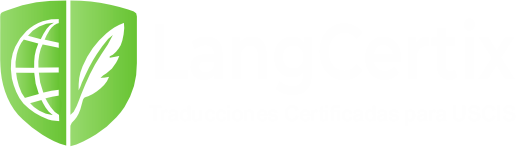 Logo Langcertix Traducciones certificadas para uscis